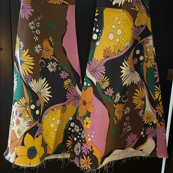 RARE Free People Float On Flair Floral Hippie Bellbottom - Picture 9 of 9